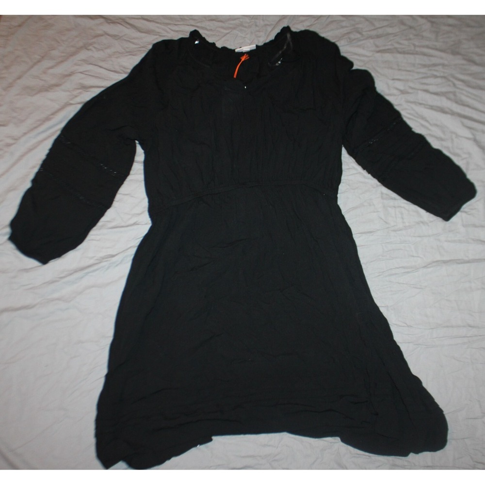 Women's Long Sleeve Lace Dress - Knox Rose Black size XL